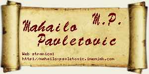 Mahailo Pavletović vizit kartica